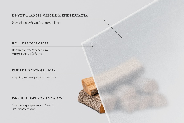 Vetro sotto stufa rettangolare semitrasparente 125x50 cm
