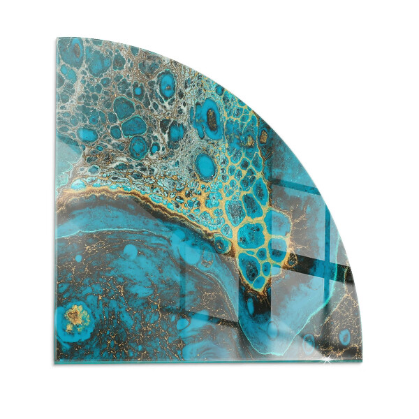 Vetro sotto il camino Modello organico astratto