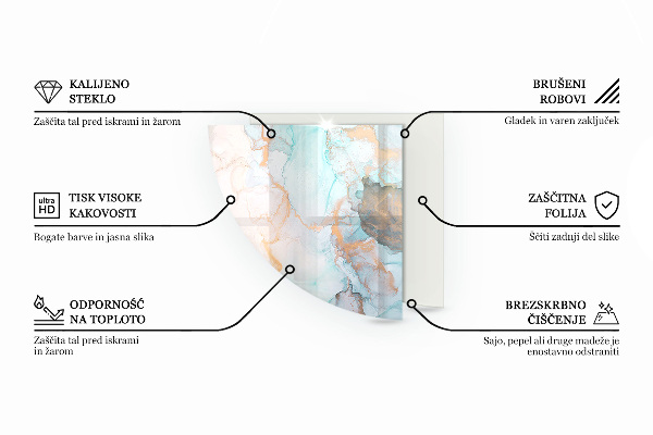 Vetro sotto il camino Texture della pietra naturale