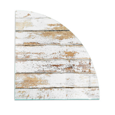 Vetro sotto il camino Tavola di legno danneggiata