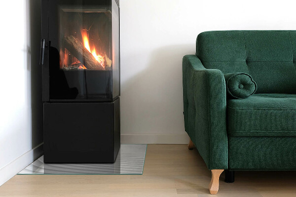 Quadrata vetro sotto stufa Onde di linee delicate