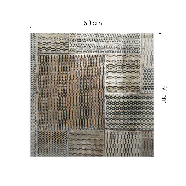 Quadrata vetro sotto stufa Modello di lamiera perforata