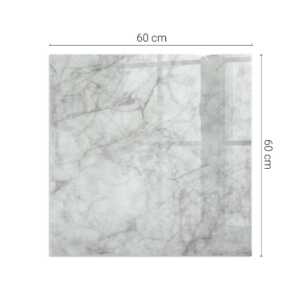 Quadrata vetro sotto stufa Modello di struttura in marmo