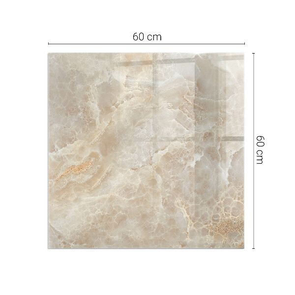 Quadrata vetro sotto stufa Modello in pietra naturale