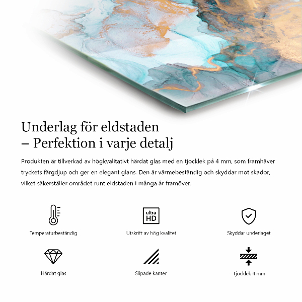 Quadrata vetro sotto stufa Tavole in stile rustico