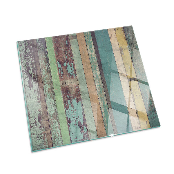 Quadrata vetro sotto stufa Tavole in diverse tonalità