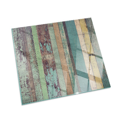 Quadrata vetro sotto stufa Tavole in diverse tonalità