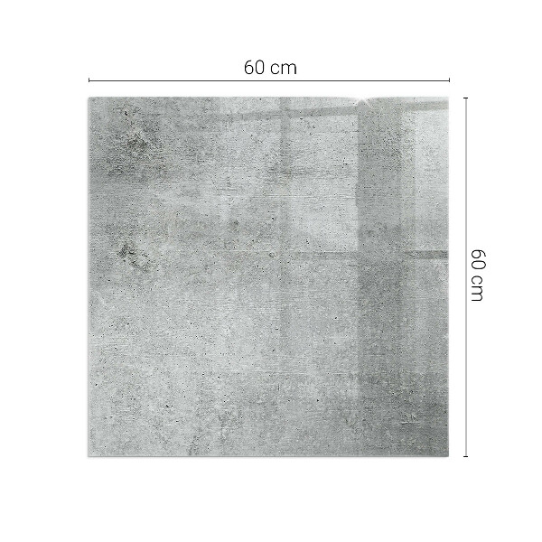 Quadrata vetro sotto stufa Texture di cemento grezzo