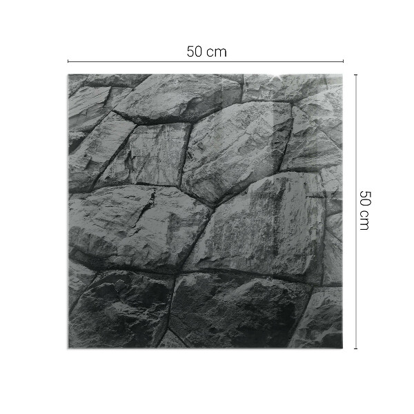 Quadrata vetro sotto stufa Modello in pietra naturale