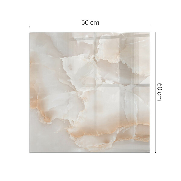 Quadrata vetro sotto stufa Modello in pietra naturale