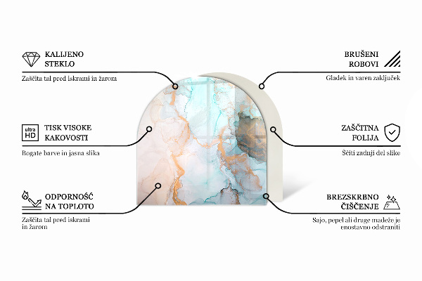 Lastra in vetro per caminetto Texture della pietra naturale