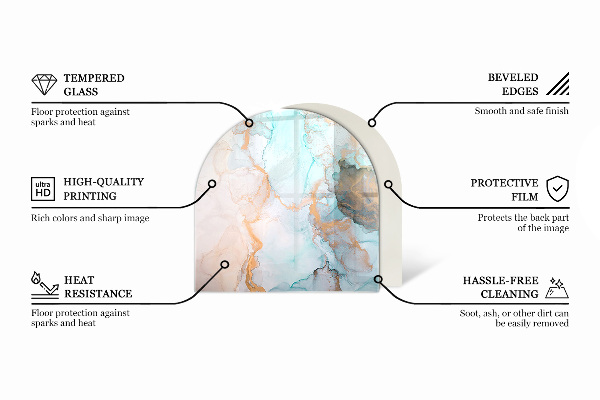 Lastra in vetro per caminetto Modello di lamiera perforata