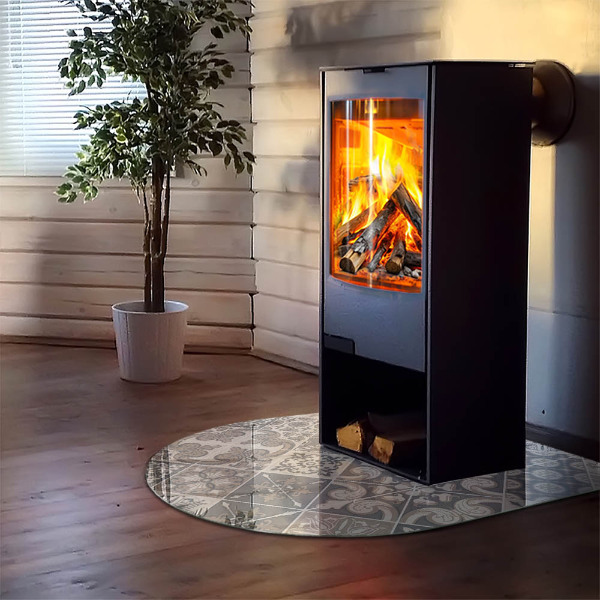 Lastra in vetro per caminetto Motivo decorativo a mosaico