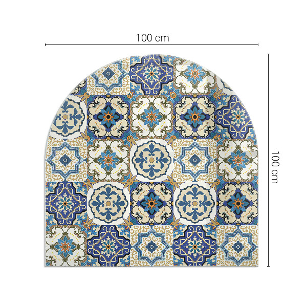 Lastra in vetro per caminetto Motivo a mosaico con fiori