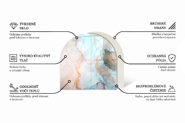 Lastra in vetro per caminetto Motivo geometrico 3D