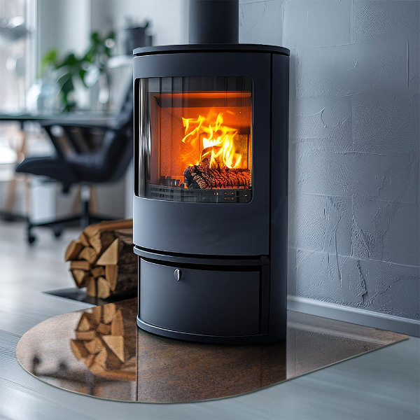 Lastra in vetro per caminetto Texture ruggine sullo sfondo