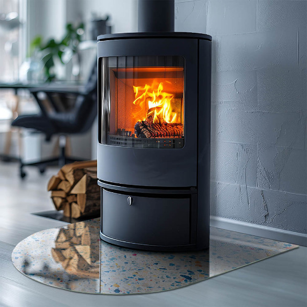 Lastra in vetro per caminetto Motivo di trama astratto