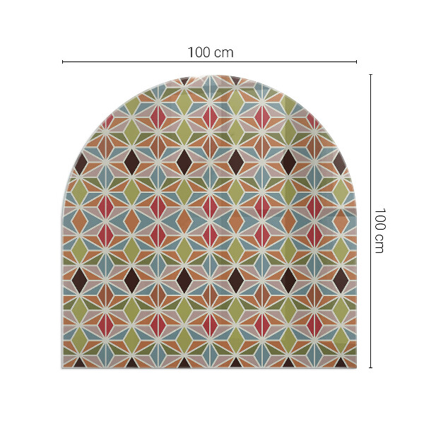 Lastra in vetro per caminetto Modelli poligonali in una griglia