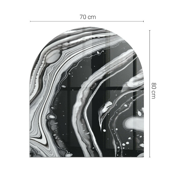 Lastra in vetro per caminetto Onde e linee astratte
