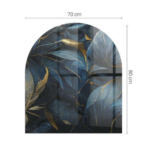 Lastra in vetro per caminetto Foglie eleganti nella consistenza