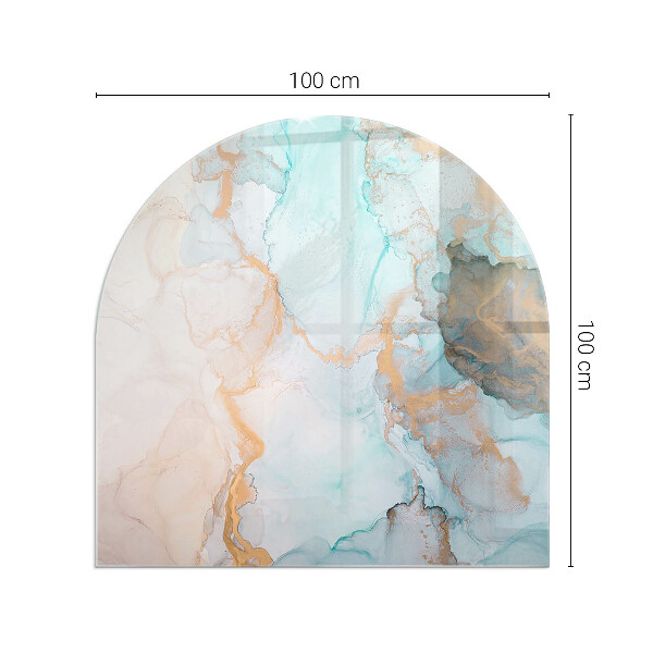 Lastra in vetro per caminetto Modello fluido astratto