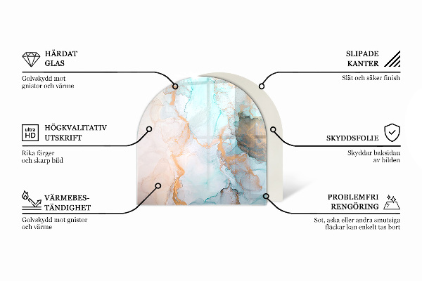 Lastra in vetro per caminetto Modello in pietra naturale