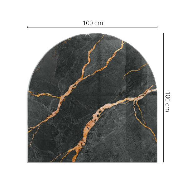 Lastra in vetro per caminetto Marmo elegante con venature