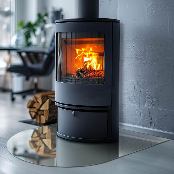 Lastra in vetro per caminetto Colore Verde chiaro