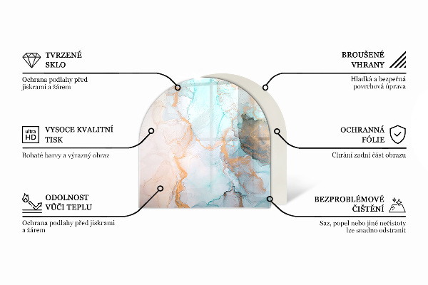 Lastra in vetro per caminetto Colore viola chiaro