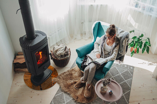 Rotonda vetro sotto stufa Venatura del legno in sezione trasversale