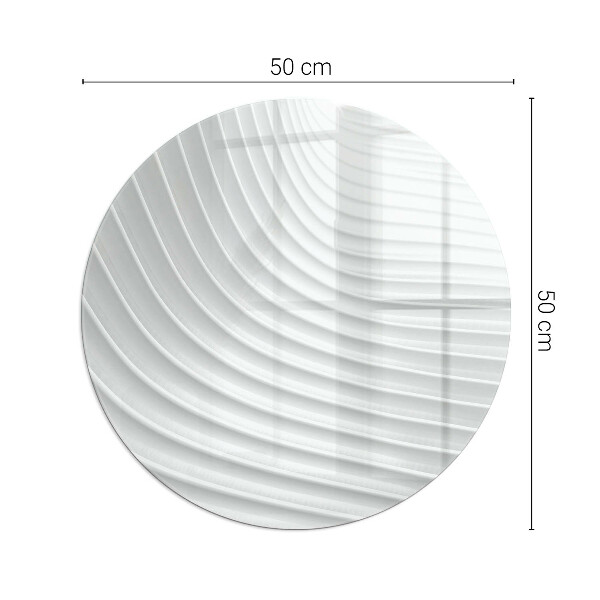 Rotonda vetro sotto stufa Onde di linee delicate
