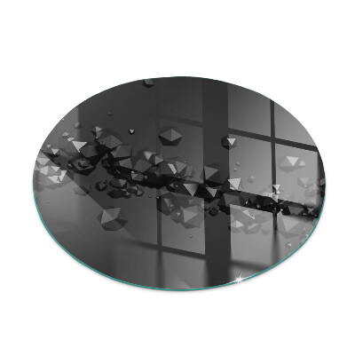 Rotonda vetro sotto stufa Nuvola astratta di solidi