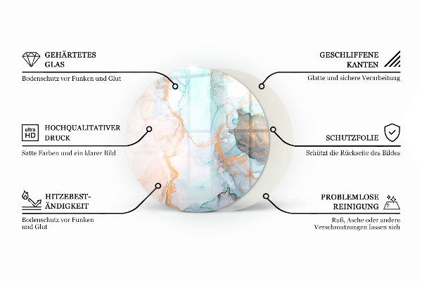 Rotonda vetro sotto stufa Texture di cemento grezzo