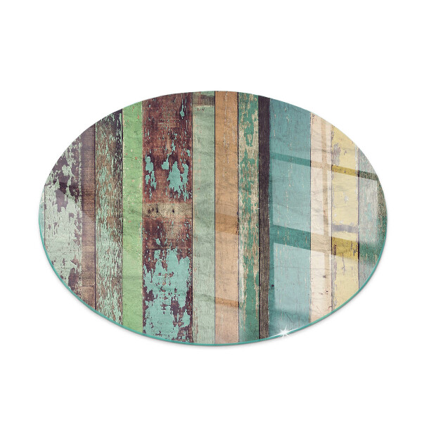 Rotonda vetro sotto stufa Tavole in diverse tonalità