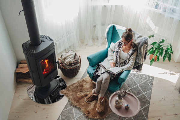 Rotonda vetro sotto stufa Onde e linee astratte