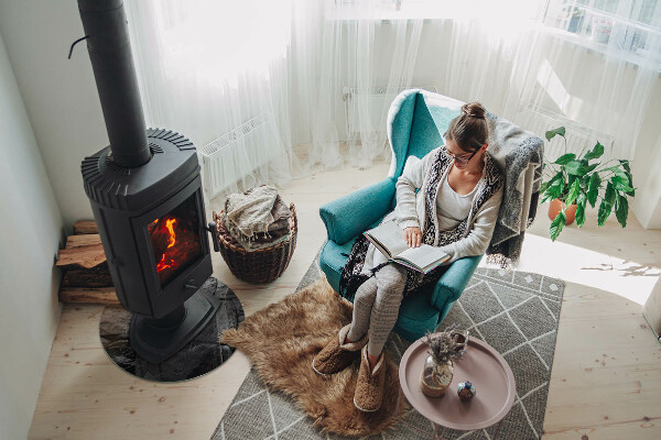Rotonda vetro sotto stufa Modello in pietra naturale