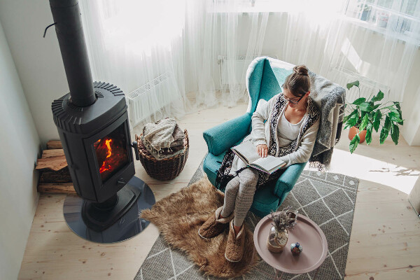 Rotonda vetro sotto stufa Colore blu scuro