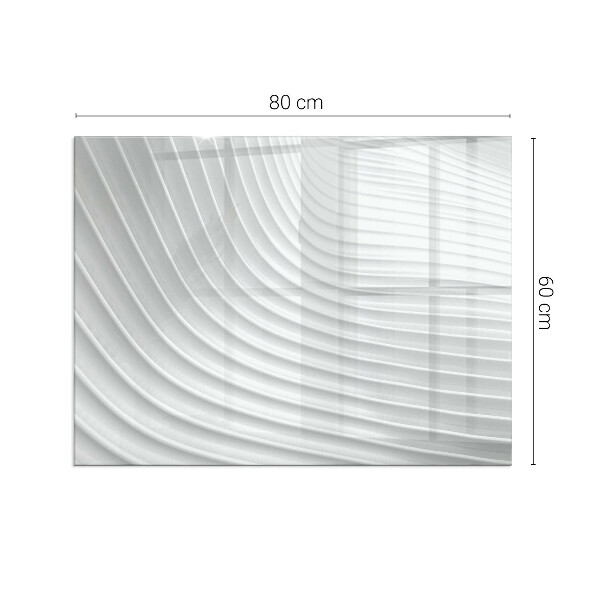 Rettangolare vetro sotto stufa Onde di linee delicate