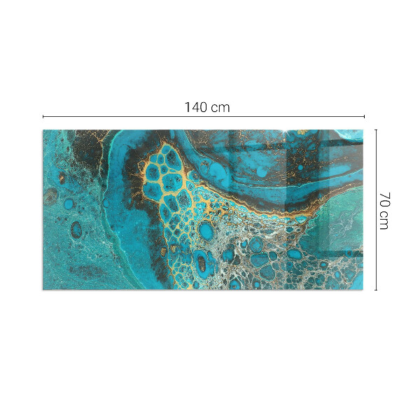 Rettangolare vetro sotto stufa Modello organico astratto