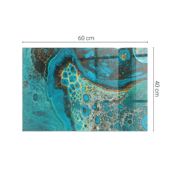 Rettangolare vetro sotto stufa Modello organico astratto