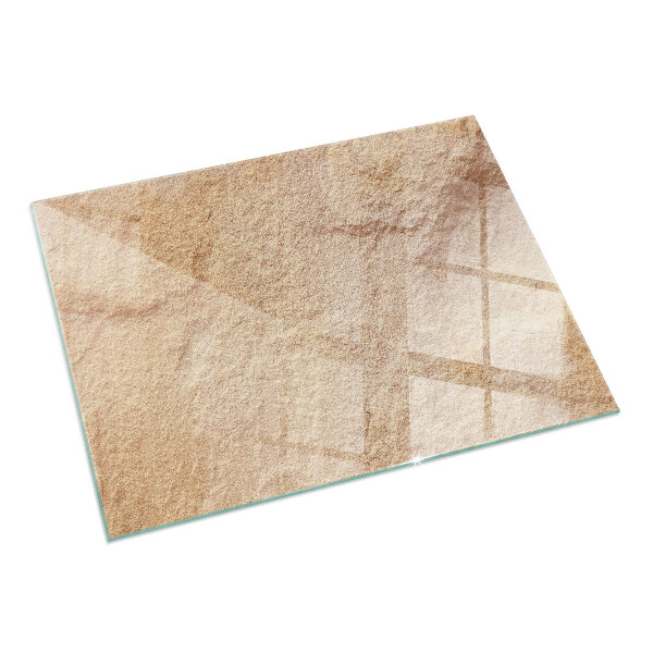 Rettangolare vetro sotto stufa Texture della pietra naturale