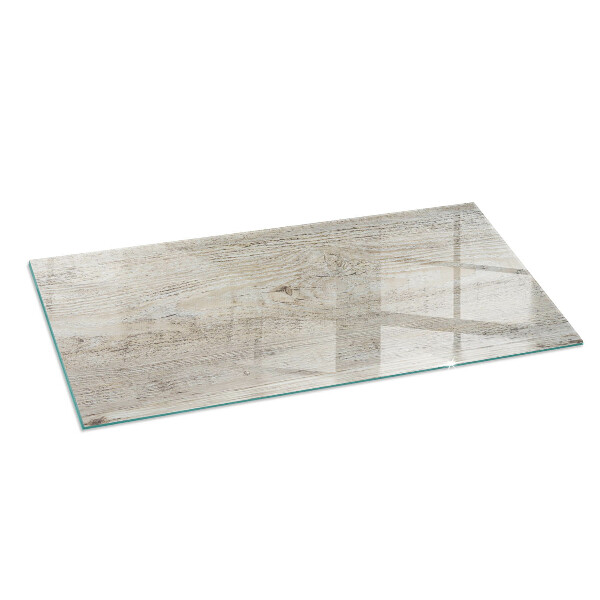 Rettangolare vetro sotto stufa Texture di legno chiaro