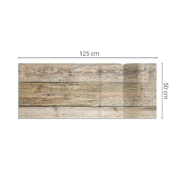 Rettangolare vetro sotto stufa Tavola di legno nel layout