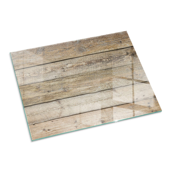 Rettangolare vetro sotto stufa Tavola di legno nel layout