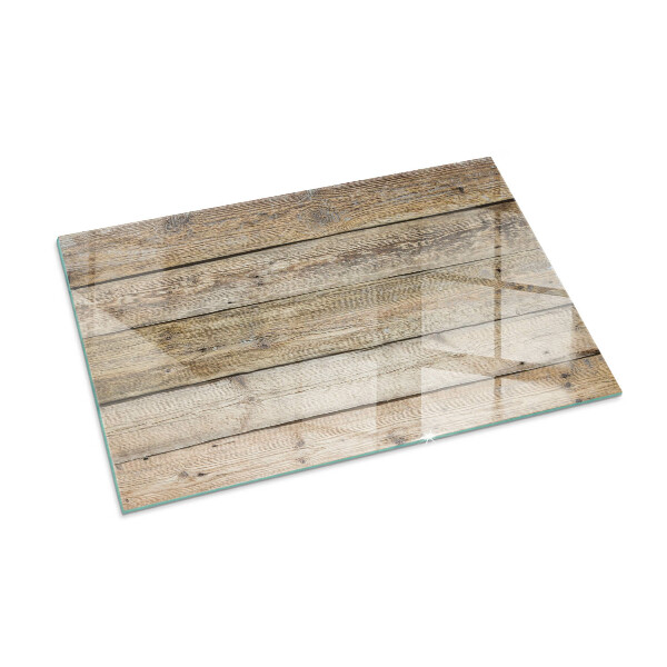 Rettangolare vetro sotto stufa Tavola di legno nel layout