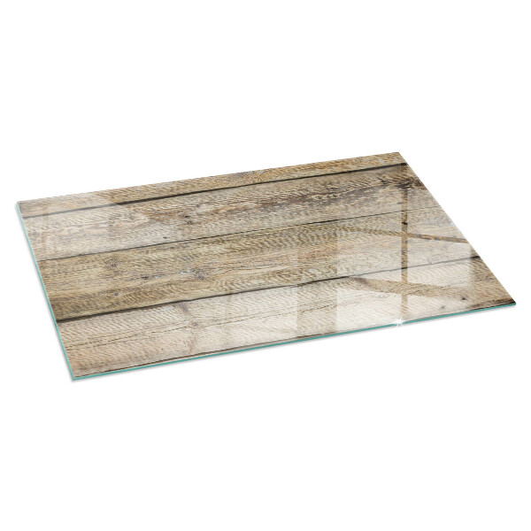 Rettangolare vetro sotto stufa Tavola di legno nel layout