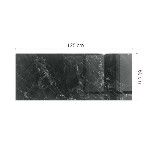 Rettangolare vetro sotto stufa Elegante motivo in marmo