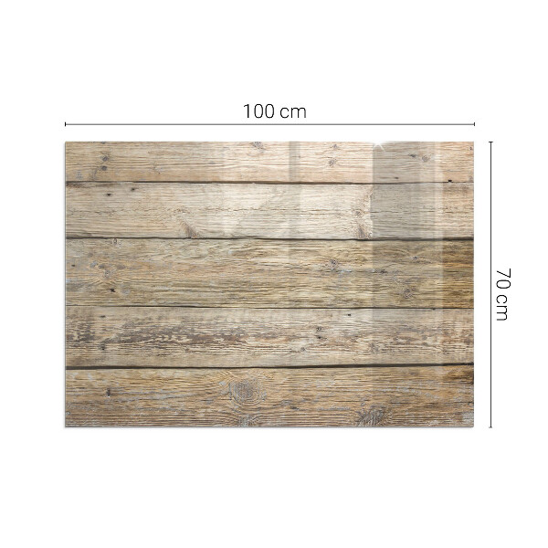Rettangolare vetro sotto stufa Texture delle assi di legno