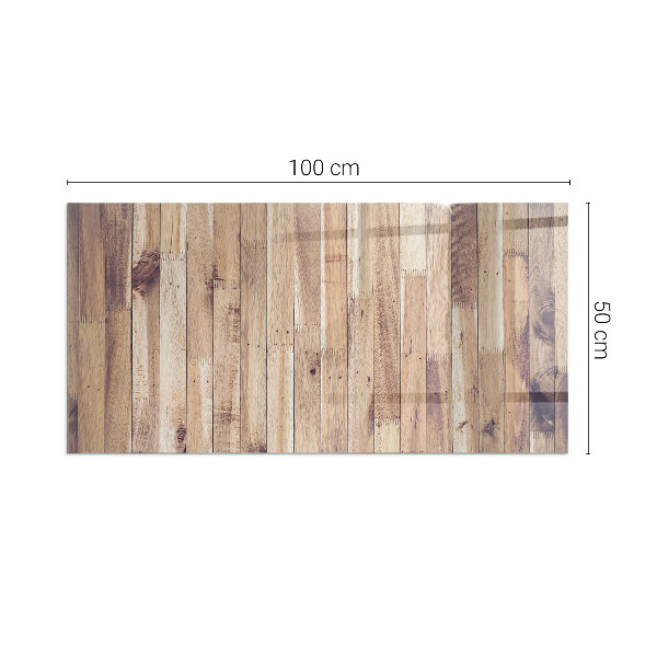 Rettangolare vetro sotto stufa Tavola di legno nel layout