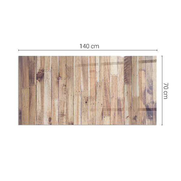 Rettangolare vetro sotto stufa Tavola di legno nel layout